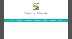 Desktop Screenshot of campingdesballastieres.com