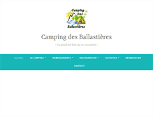 Tablet Screenshot of campingdesballastieres.com